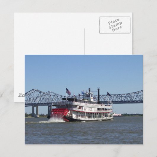 Riverboat Postkarte (Vorne/Hinten)