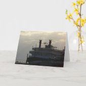 Riverboat Sunset Karte (Gelbe Blume)