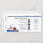 Riverboat Wedding Save the Date Cards (Vorderseite)