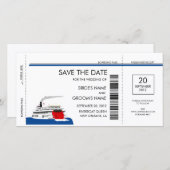 Riverboat Wedding Save the Date Cards (Vorne/Hinten)