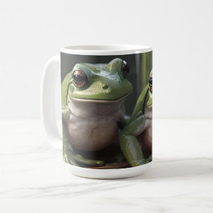 Riverbound Wonders: Zwei plump Green Frogs By Rive Kaffeetasse