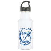 Riverdale Bulldog Head Edelstahlflasche (Vorderseite)