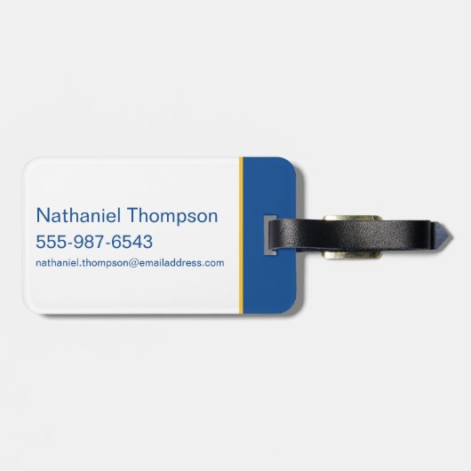 Riverdale Bulldog Head Gepäckanhänger (Rückseite horizontal)