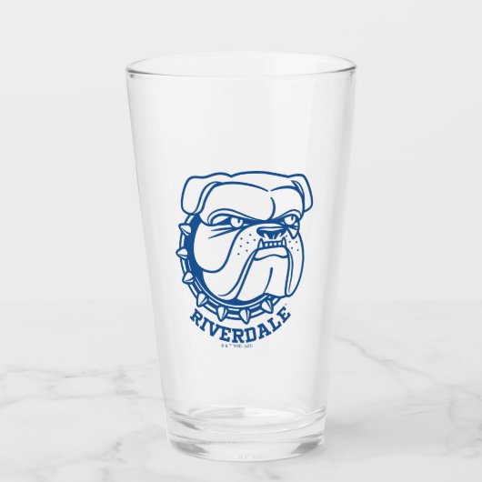 Riverdale Bulldog Head Glas (Vorderseite)