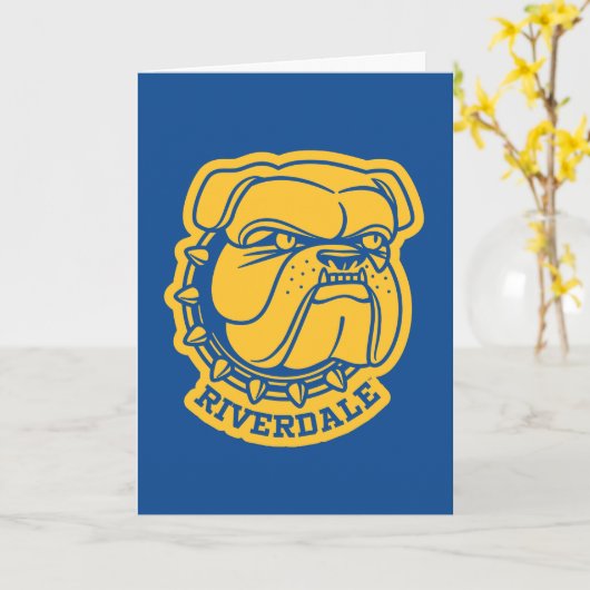 Riverdale Bulldog Head Karte (Gelbe Blume)