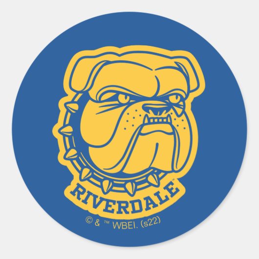 Riverdale Bulldog Head Runder Aufkleber (Vorderseite)