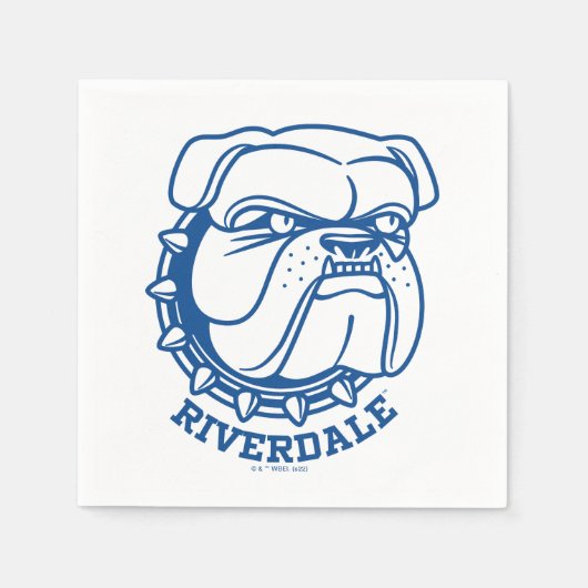 Riverdale Bulldog Head Serviette (Vorderseite)