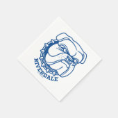 Riverdale Bulldog Head Serviette (Ecke)