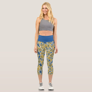 Riverdale Football und Cheer Pattern Capri Leggings