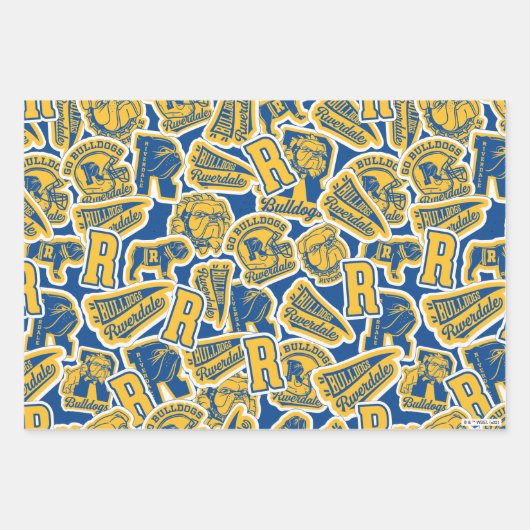 Riverdale Football und Cheer Pattern Geschenkpapier Set (Vorderseite 2)
