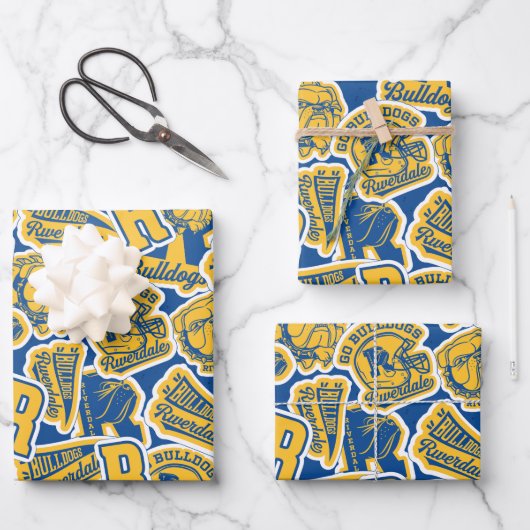 Riverdale Football und Cheer Pattern Geschenkpapier Set (Vorderseite)