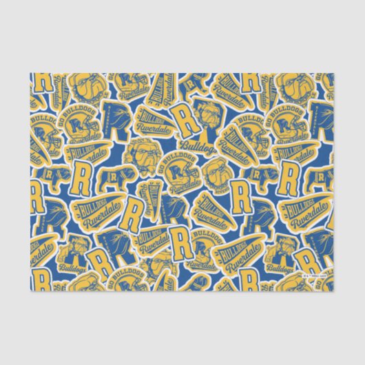 Riverdale Football und Cheer Pattern Seidenpapier (Vorderseite)