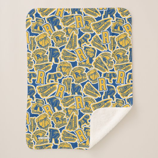 Riverdale Football und Cheer Pattern Sherpadecke (Vorderseite)