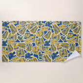 Riverdale Football und Cheer Pattern Strandtuch (Vorderseite)
