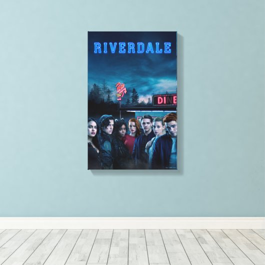 Riverdale Outdoor Pops Diner Poster Leinwanddruck (Insitu (Holzboden))