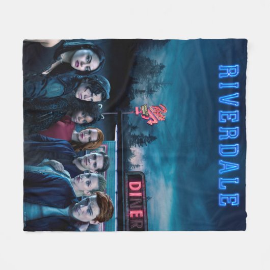 Riverdale Outside Pop's Diner Poster Fleecedecke (Vorderseite (Horizontal))