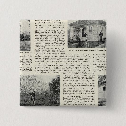 Riverdale Prune Orchard, Kalifornien Button (Vorderseite)