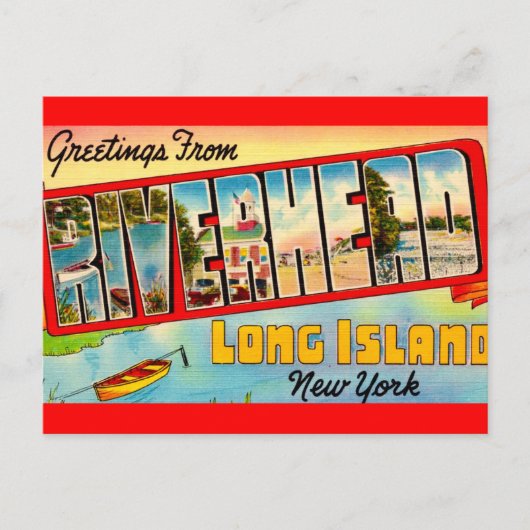 Riverhead Long Island Begrüßung Postkarte (Vorderseite)