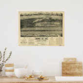 Riverhead New York 1903 Antike Panoramakarte Poster (Küche)