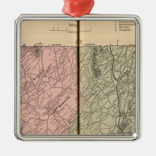 Riverheads, Augusta County Ornament Aus Metall (Vorne)