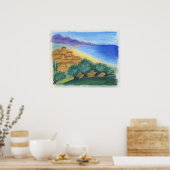 Riveria dream - Framable Poster (Küche)