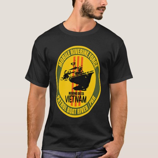 Riverine Force Mekong Delta Vietnam Veteran T-Shirt (Vorderseite)