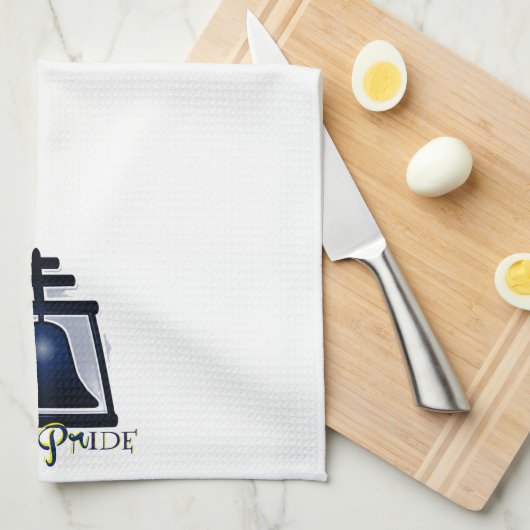 RiverPride - Flussufer, CA Geschirrtuch (Viertel Falte)