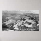 Riverside, CA Berg Rubidoux Luftansicht Poster (Vorne)