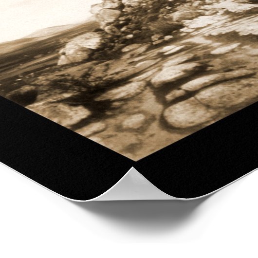 Riverside CA Hill Foto 1908 Poster (Ecke)