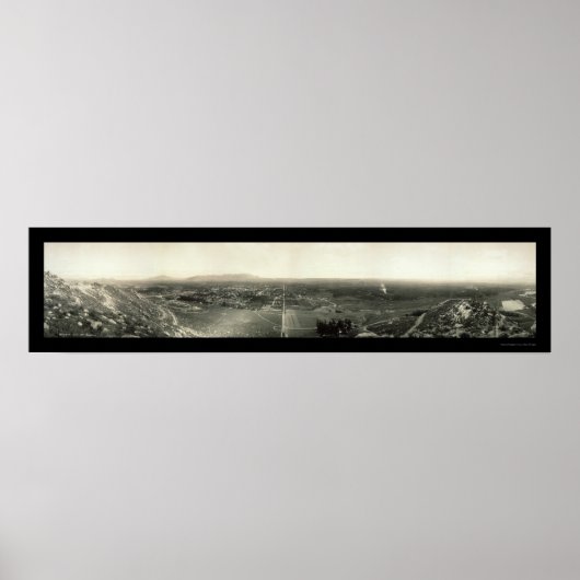 Riverside CA Panorama Foto 1907 Poster (Vorne)