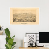 Riverside, CA. Panoramakarte 1877 (1404C) Poster (Heimbüro)