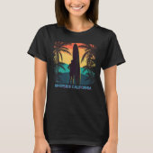 Riverside California Ca Palm Tree Surfboard Surfer T-Shirt (Vorderseite)