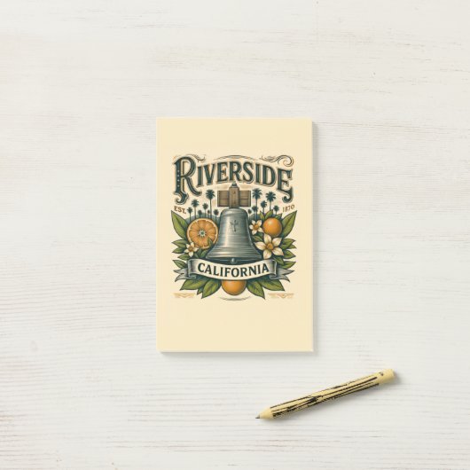 Riverside California  Post-it Klebezettel (Auf Schreibtisch)