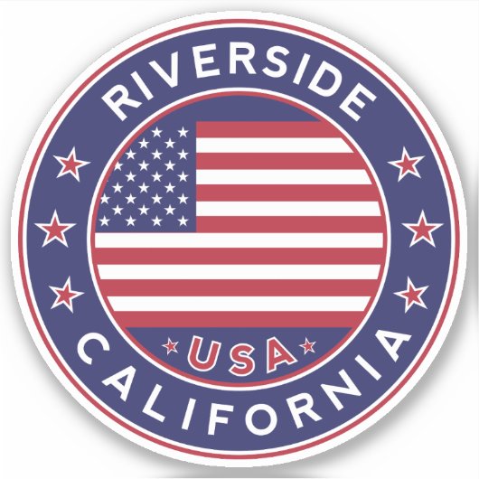 Riverside California, Riverside Aufkleber (Vorderseite)