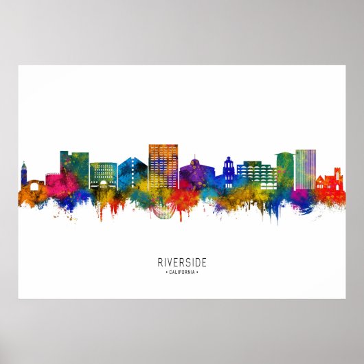 Riverside California Skyline Poster (Vorne)