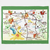 Riverside - California Throw Fleecedecke (Vorderseite (Horizontal))