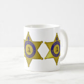 Riverside- Countysheriff-Abzeichen-Kaffee-Tasse Kaffeetasse (VorderseiteRechts)