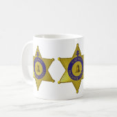 Riverside- Countysheriff-Abzeichen-Kaffee-Tasse Kaffeetasse (Vorderseite Links)