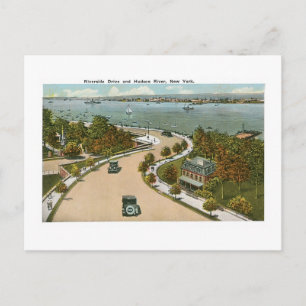 Riverside Drive, Hudson River, NY Postkarte
