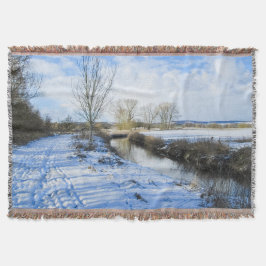 Riverside English Winter Walk - Personalisiert Decke