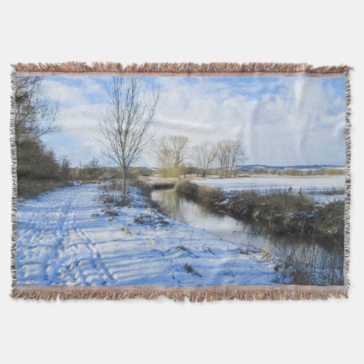Riverside English Winter Walk - Personalisiert Decke (Vorderseite)