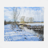 Riverside English Winter Walk - Personalisiert Fleecedecke