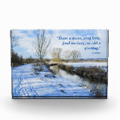 Riverside English Winter Walk - Personalisiert Fotoblock (Vorderseite)