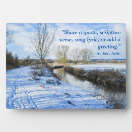 Riverside English Winter Walk - Personalisiert Fotoplatte