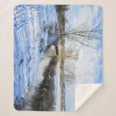 Riverside English Winter Walk - Personalisiert Sherpadecke (Vorderseite)