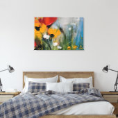 Riverside – Expressive Abstract Meadow Leinwanddruck (Insitu (Schlafzimmer))