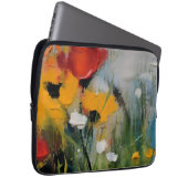 Riverside – Expressive Abstrakte Wiese Laptopschutzhülle (Vorne Rechts)