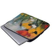 Riverside – Expressive Abstrakte Wiese Laptopschutzhülle (Vorne Knopf)