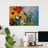 Riverside – Expressive Abstrakte Wiese Poster (Heimbüro)