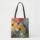 Riverside – Expressive Abstrakte Wiese Tasche (Vorderseite)